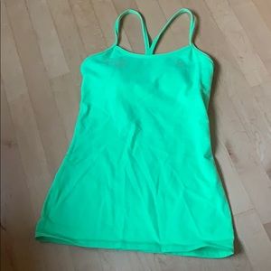 Lululemon tank racer back neon green